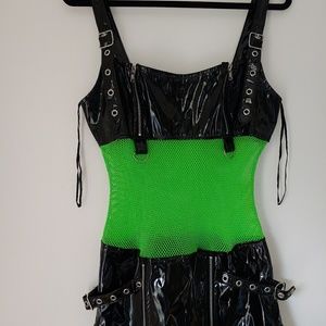 Lip service fishnet dress and matching cyberfalls!